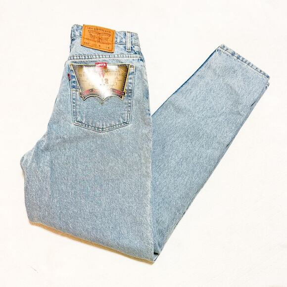 Levi's 512 Vintage Deadstock Slim Fit Tapered Leg Light Denim Jeans Size 11 NWT - Picture 8 of 8